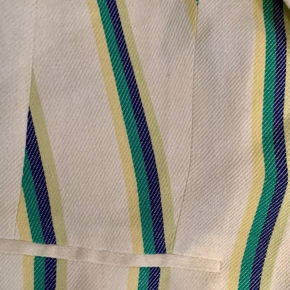 Halogen Nordstrom ladies striped cotton blend blazer Sophisticated & sexy XS - Picture 2 of 8